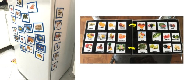cardapio e geladeira